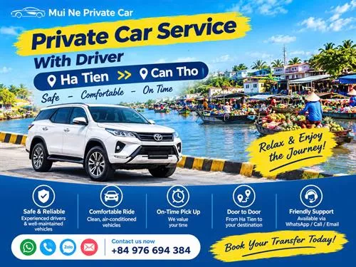 Private Car From Ha Tien To Can Tho